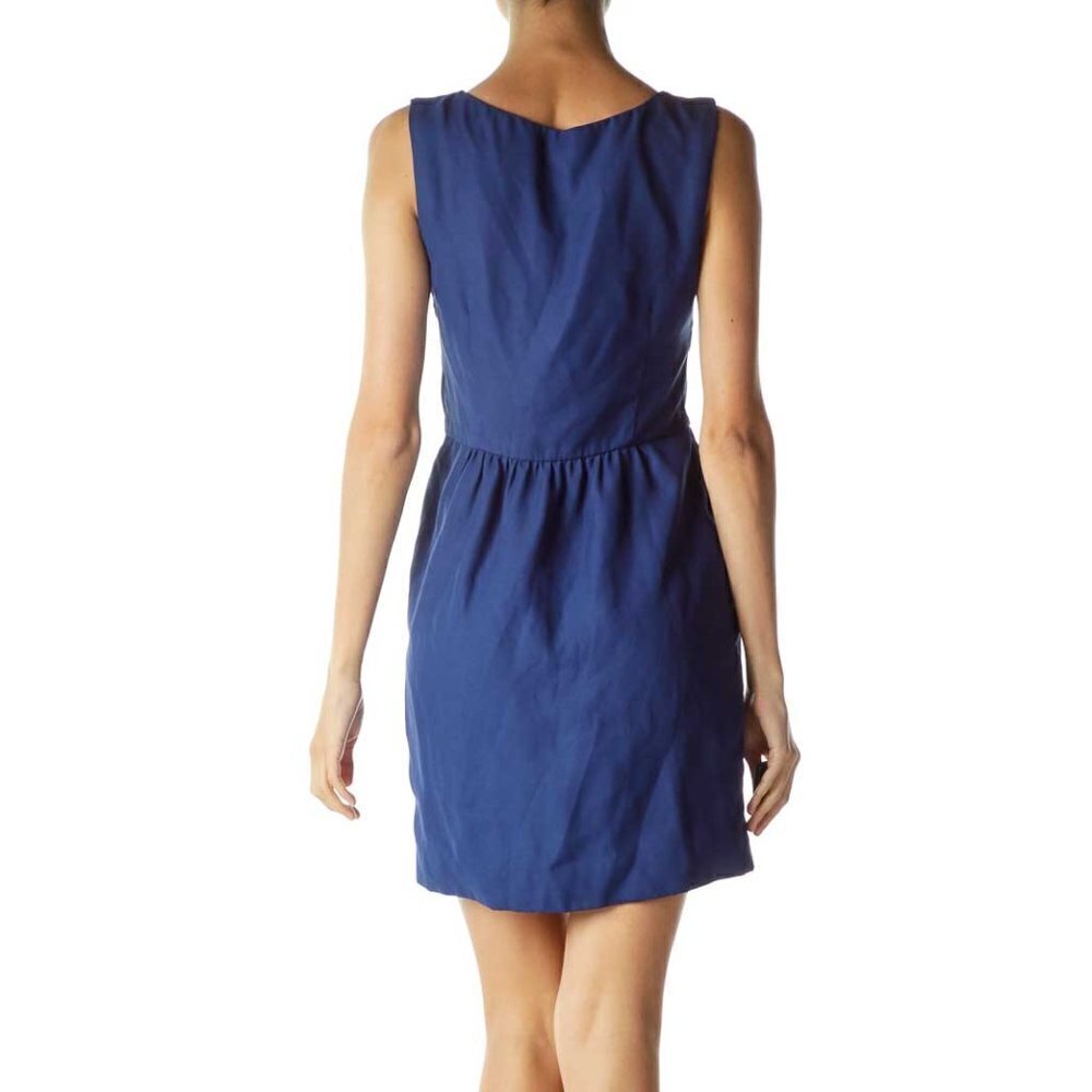 J.Crew Blue Sheath Work Dress - Picture 2 of 3